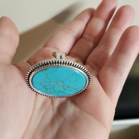 Adjustable turquoise ring - Picture 3 of 4